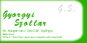 gyorgyi szollar business card