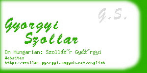 gyorgyi szollar business card